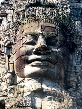 This photo of an ancient face carving in the wall of the Bayon Temple at Angor Wat, Cambodia was taken by photographer Gary McInnes from Cupar, United Kingdom.